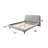 Grey Boucle Queen Size Platform Bed