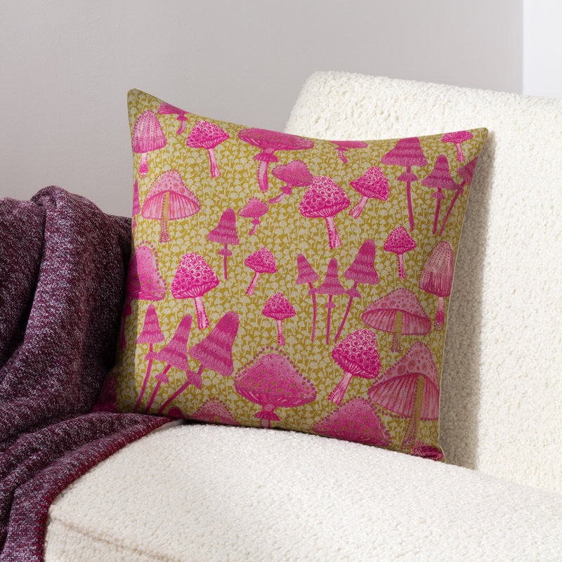 Square Cushion, Purple/Green