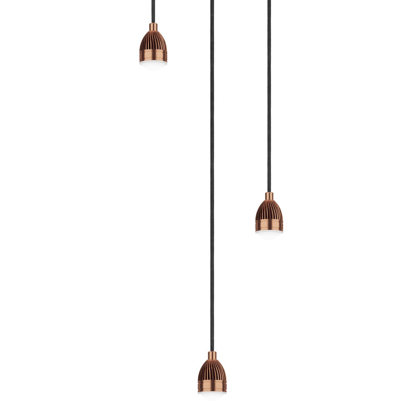 Casper 3 - Light LED Cluster Pendant, Copper