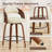 Comfortable Swivel Counter Stool With Durable Solid Wood Legs-120683912