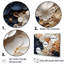 Collage de fleurs blanches et bleues corail II - impression-558234010-558234003