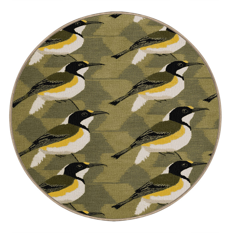  Tapis lavable Great Tit Birds, Rond 4 pi