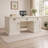 68" Farmhouse Executive Desk With 3 Drawers And 2 Cabinets