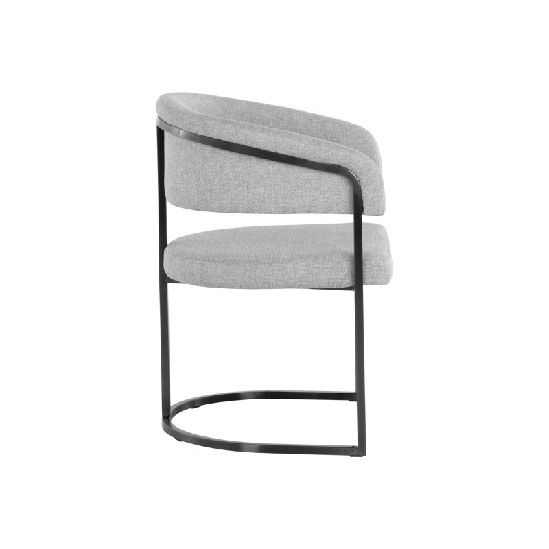 Marris Upholstered Arm Chair, Grey, Gunmetal