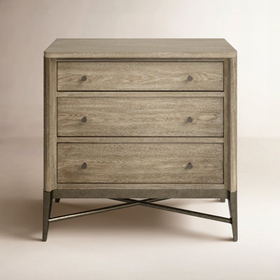 Regan 3-Drawer Oak Nightstand
