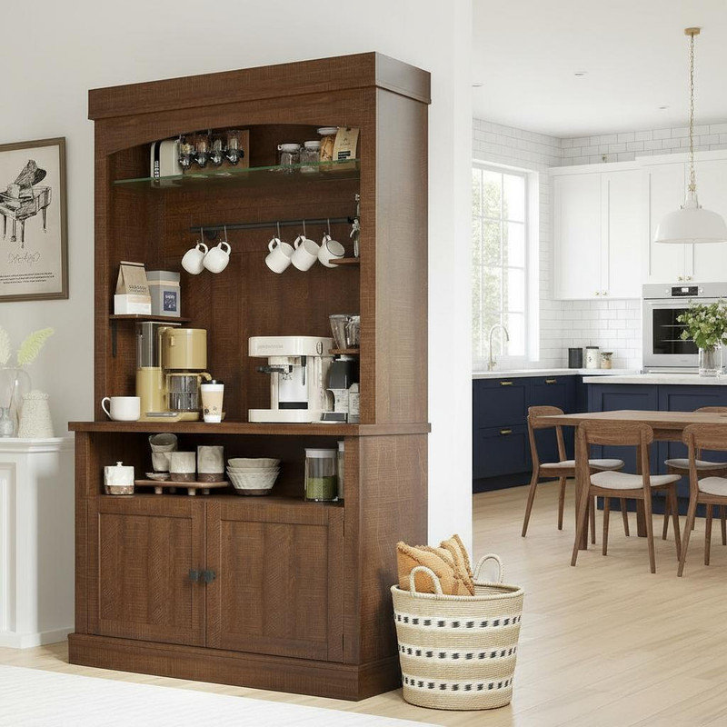 182.9cm Kitchen Pantry, Brown