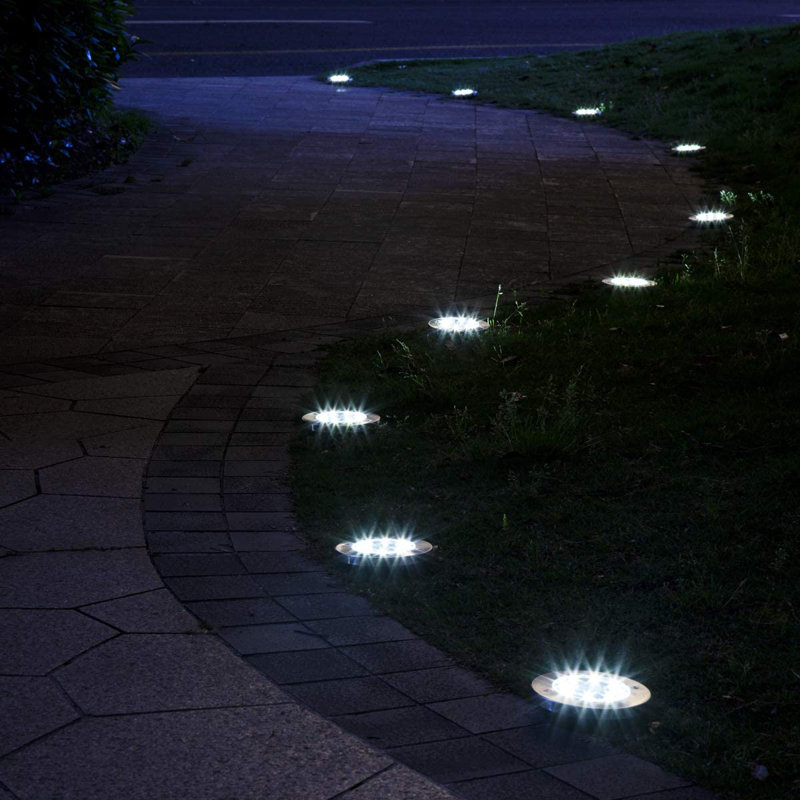 Solar Powered Integrated LED Pathway Light Pack, White