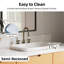 Lavabo vasque semi-encastré Los Flexi, salle de bain rectangulaire encastrée en céramique avec bonde escamotable-114864878-108940960