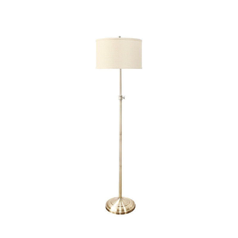 Lampe de plancher 62 po encanto, Laiton antique, Denim / Bleu