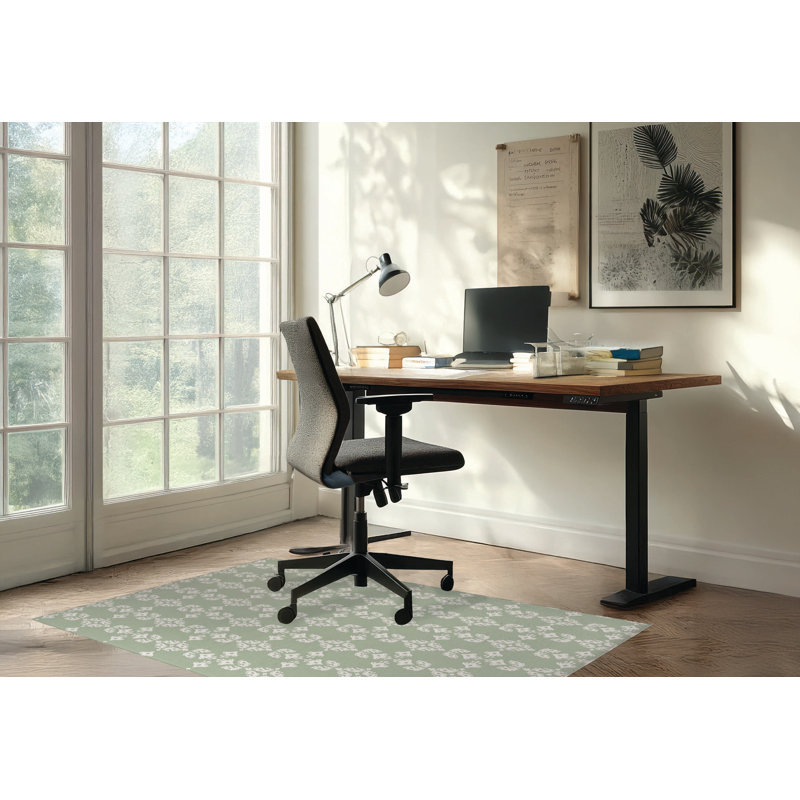 Tapis de bureau Cassia, L 60 po x P 84 po, Vert