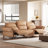 Roanoke 112.5 Inch Genuine Leather Power Reclining Sofa Dual Motor Electric Couch with USB Ports and Pillow Arms Living Room-1568498263