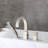 Brushed Nickel Deck Mount Waterfall Tub Faucet With , 3 Roman Filler, Hand Shower & 59" Hose, Solid Ceramic Cartridge Mounted Secure-121598768