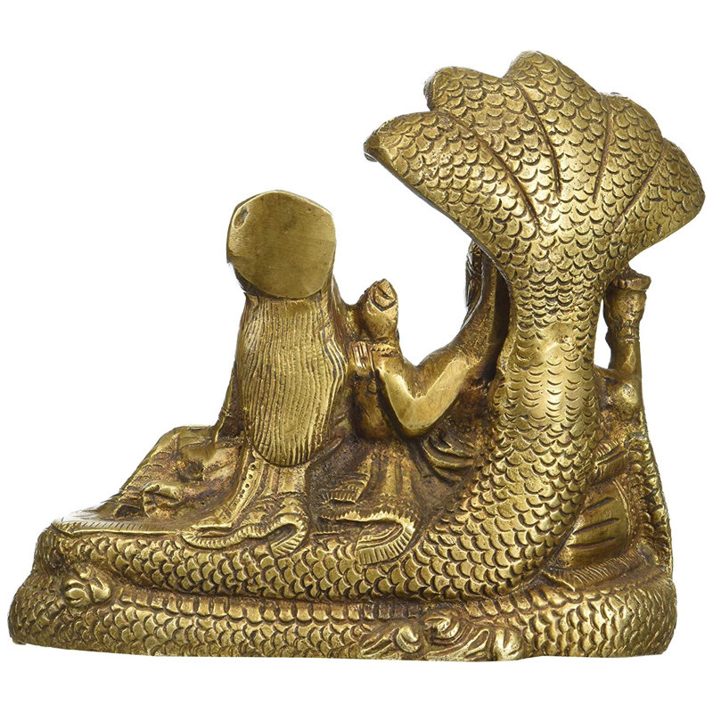 Visnhu avec la déesse Lakshmi, terni