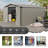 Campcraft Outdoor Storage Shed 10×14 FT with 3 Lockable Doors,Utility Tool Shed Metal Storage Garden Sheds Frame and 4 Vents,for Backyard,Patio,Lawn,dark-119664989