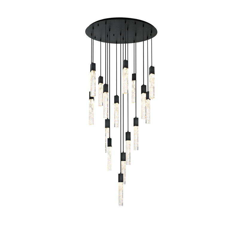 Aurora 36 inch Chandelier, Black