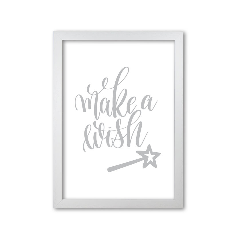 Make A Wish - Print, White Grain Frame, 42 cm H x 30 cm W x 5 cm D