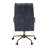 Tinzud Gray Leather Office Chair