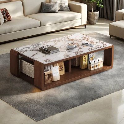 Light luxury marble countertop coffee table