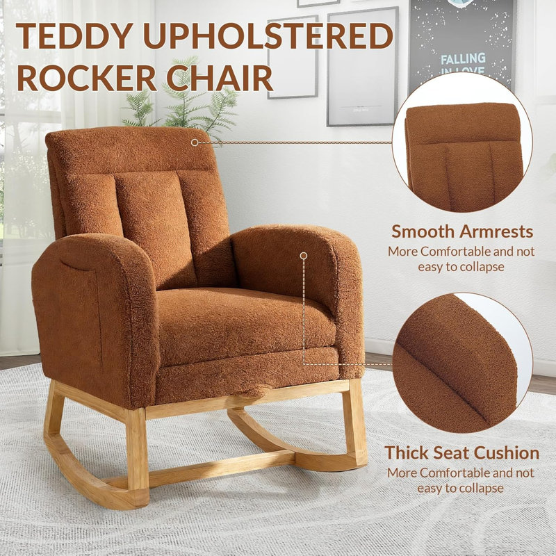 Upholstered Accent Chair, Brown