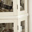 Vitrine lumineuse avec 4 tablettes réglables en verre trempé, dossier en miroir et dispositif de basculement blanc, améliorez les portes d'angle de votre décor intérieur et améliorez votre espace de vie