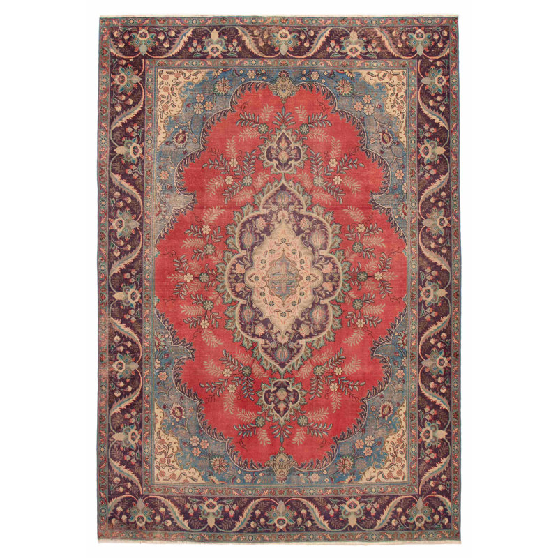 Tapis rouge unique de conception unique 8 pi 5 po x 11 pi 11 po Antalya
