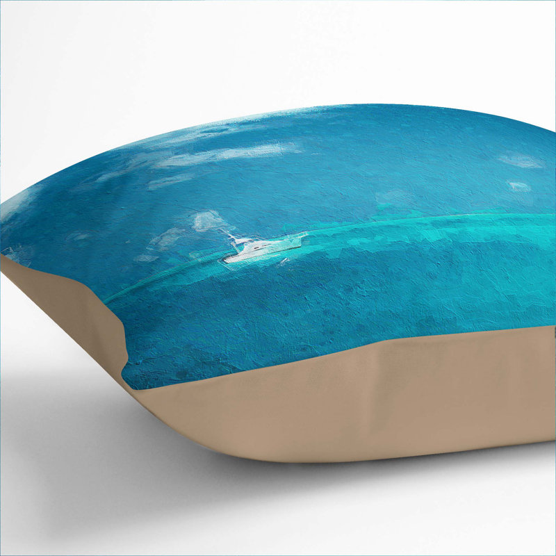 Square Throw Cushion, 40cm H x 40cm W x 15cm D, Stone