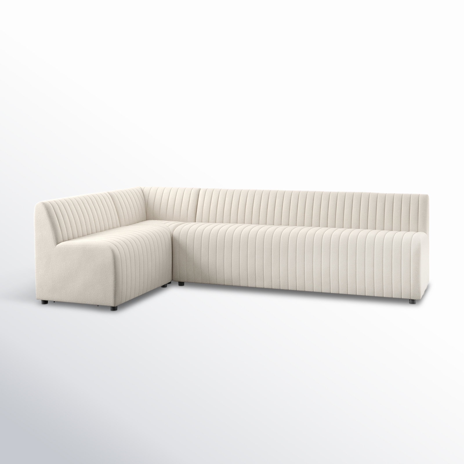 Brandt Modular Upholstered L-Sectional, Capri Oatmeal Polyester, 31.5" H x 110" W x 66.5" D