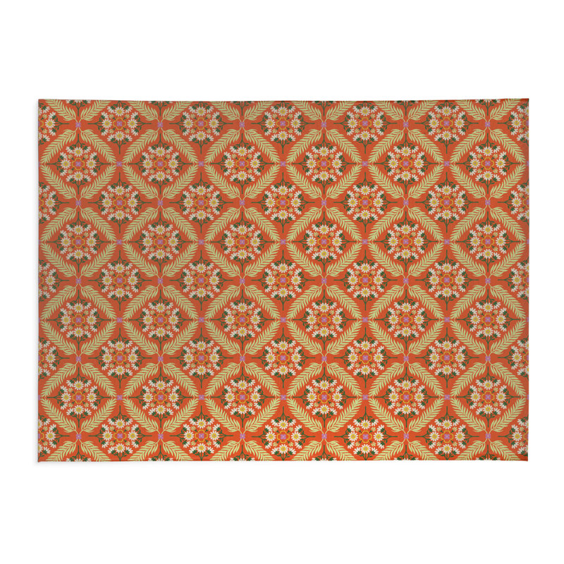 Tapis de cuisine antidérapant Eden, Orangeade, Rectangulaire 2 pi x 3 pi