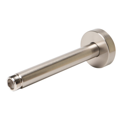 Bras de douche rond noir mat 6 po