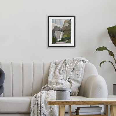 «Abstract Bridal Veil Falls», reproduction sous verre encadrée, conception par Melba Browne