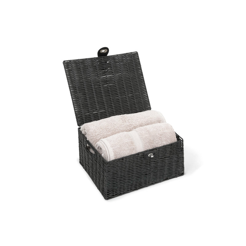 August Grove Decorative Basket, Black, 18" H x 35.5" W x 28" D