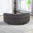 Upholstered Half Crescent Moon Storage Bench Large Ottoman-287084765