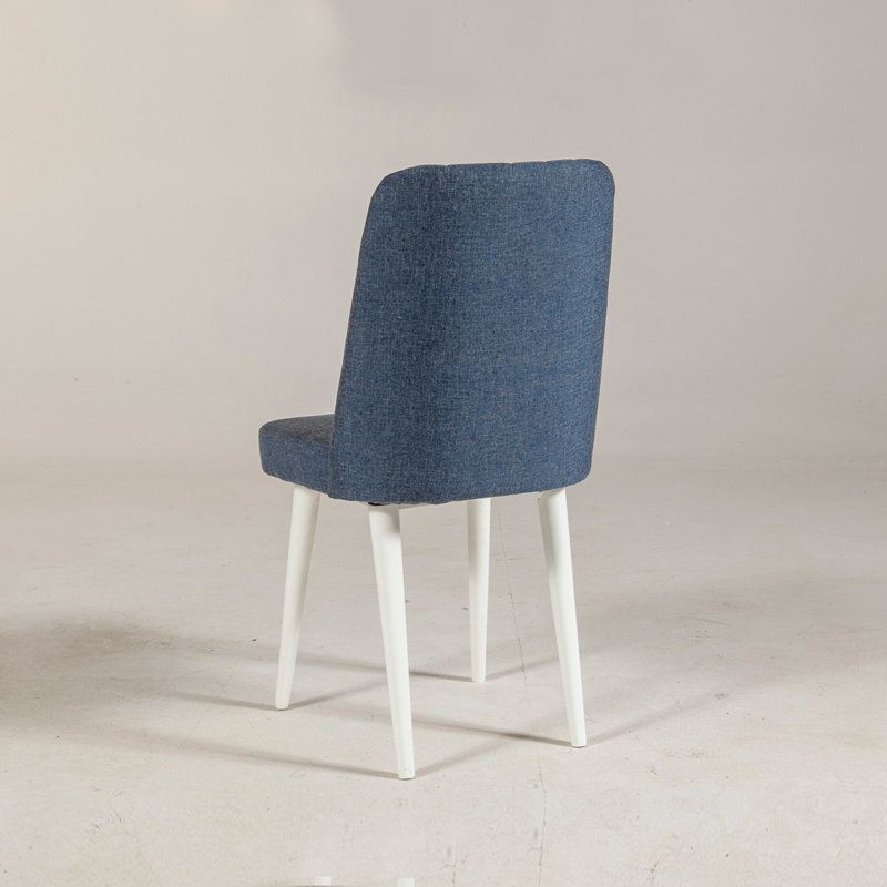 Chaise d'appoint rembourrée Bram, Bleu foncé