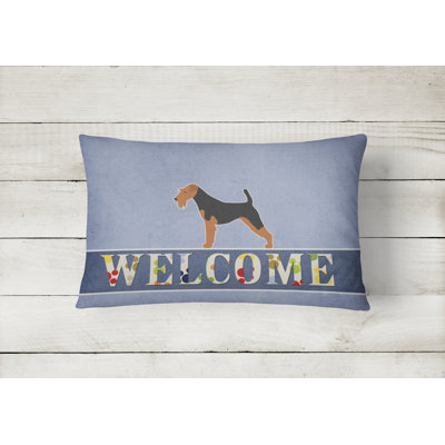 Welsh Terrier Welcome Lumbar Pillow