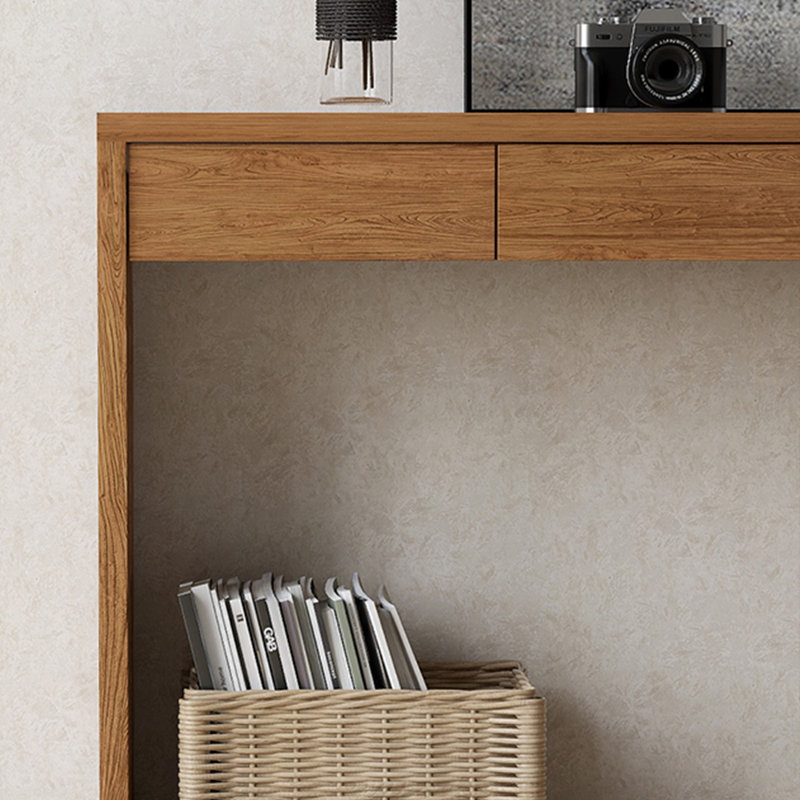 Modern simple rectangular console table, Brown