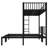 Twin XL Over Twin Over Twin Metal Triple Bunk Bed for 3, Black Space-Saving Frame with Guardrails and Ladders for Kids, Teens, Adults