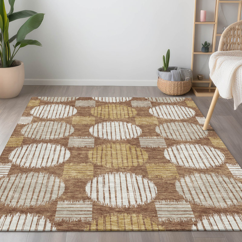 Tapis intérieur / extérieur Maliana, Rectangle 5 pi x 7 pi 6 po