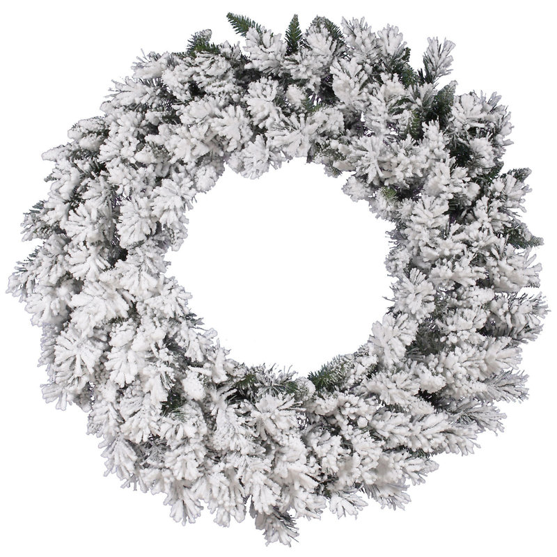 Couronne de neige artificielle, H 48 po x l 48 po x P 4 po, Blanc 1