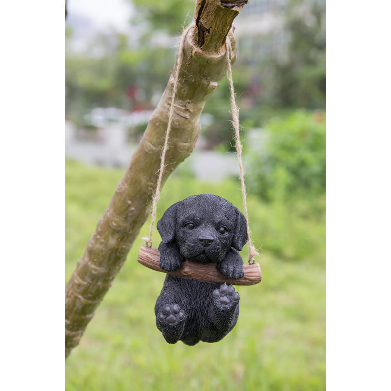 Statue chiot suspendue lab