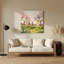 «Farm Spring Lambs», art mural en métal beige-1411415232