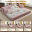 Canapé-lit futon convertible 4 en 1 en velours côtelé, 63 pouces, avec 2 oreillers, aucun assemblage requis-1443662619-1490432191