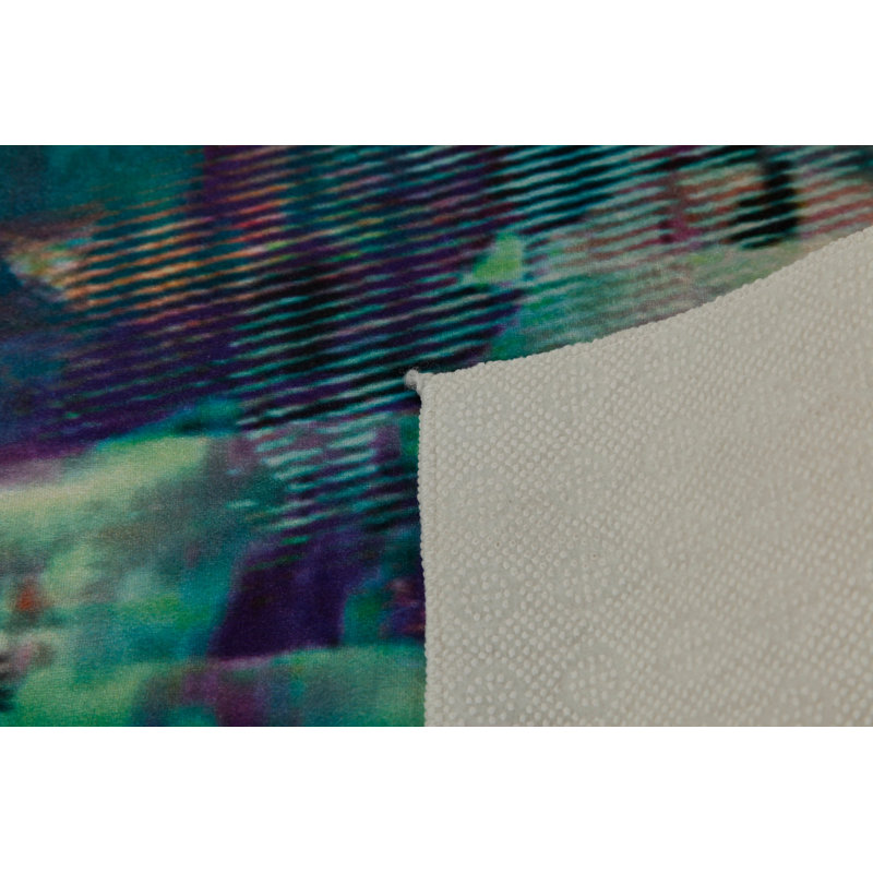 Premium Hall Carpet, 3.3 x 6.6 Feet, 100% Polyester, 0.3 in Pile Height | Antibacterial, Non-Slip Underside, Machine Washable | Elegant 3D Digital Print Design, Perfect for Entryways & Living Rooms