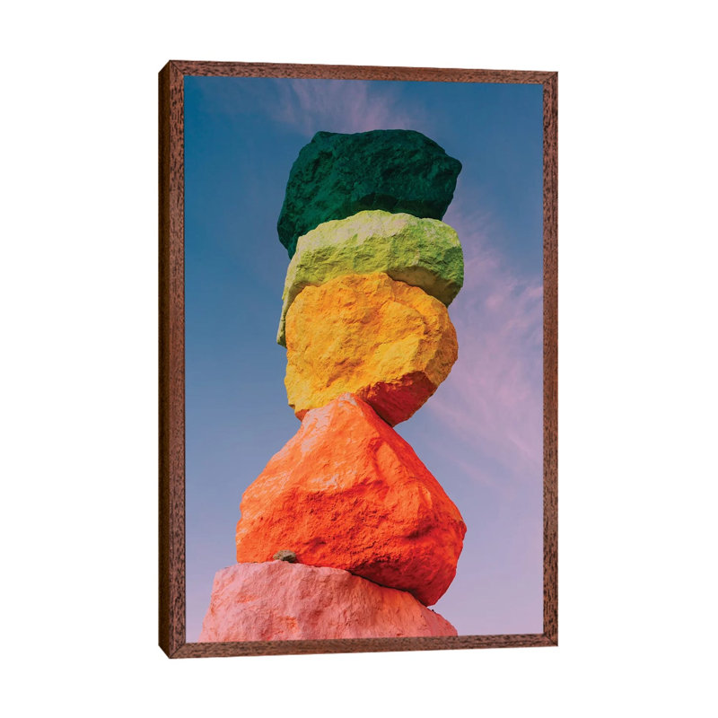 Seven Magic Mountains Sunrise III by Bethany Young - Print on Canvas, 152.4cm H x 101.6cm W x 3.81cm D