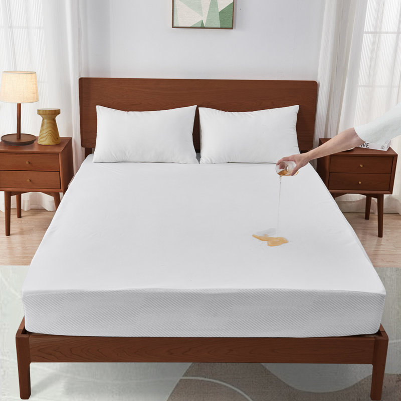 Protège-matelas imperméable, housse de matelas souple avec poche profonde de 18 po, blanc, Lit simple