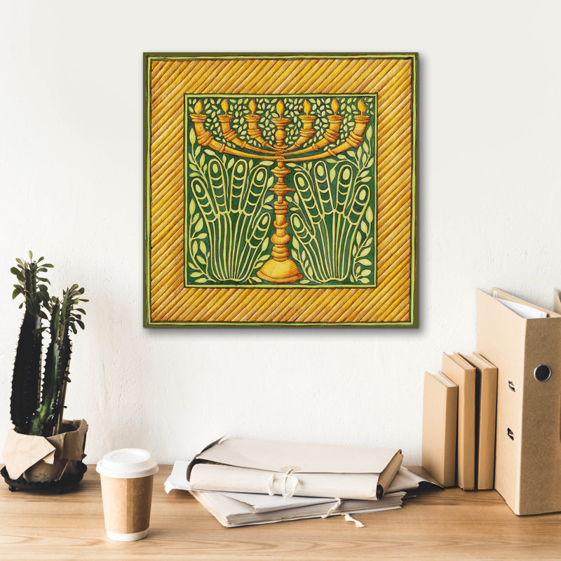 Art mural sur toile Epic Graffiti «Candelabra With Hands» par Andrea Strongwater, H 18 po x l 18 po x P 0,75 po