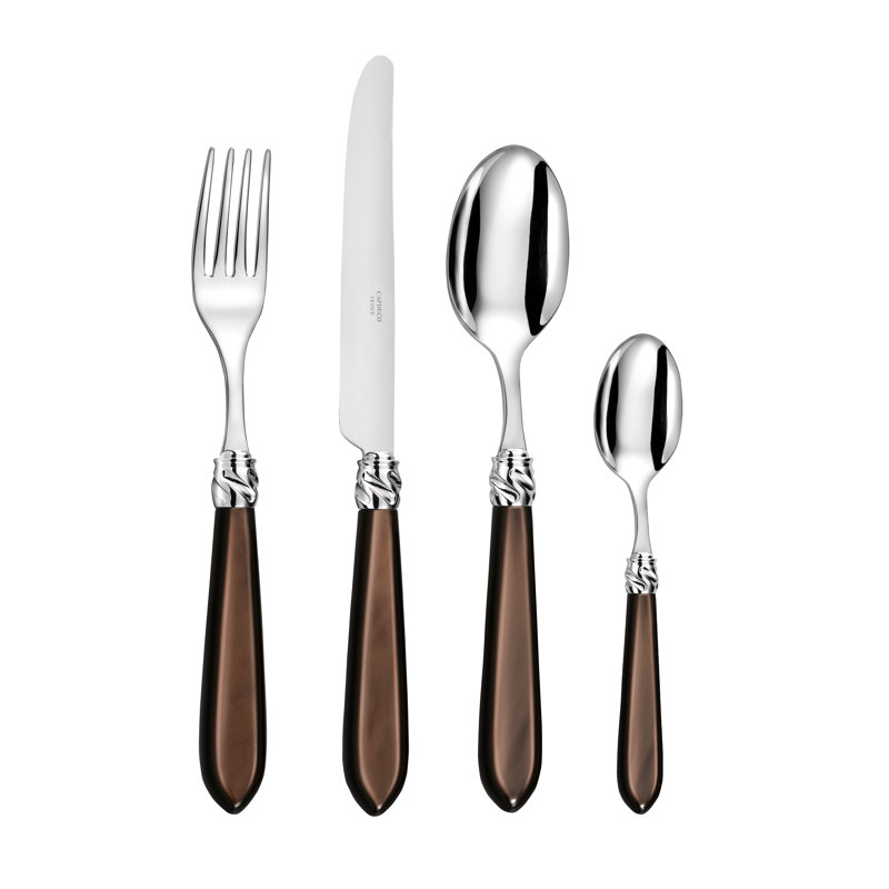 Diana 24 Piece Cutlery Set, Service for 6, Brown