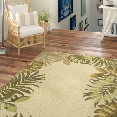Tapis ivoire en laine touffeté à la main Vredenburgh Ocean
