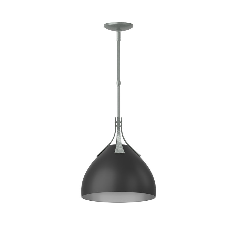 Summit 1 - Light Single Dome Pendant, Black, Vintage Platinum