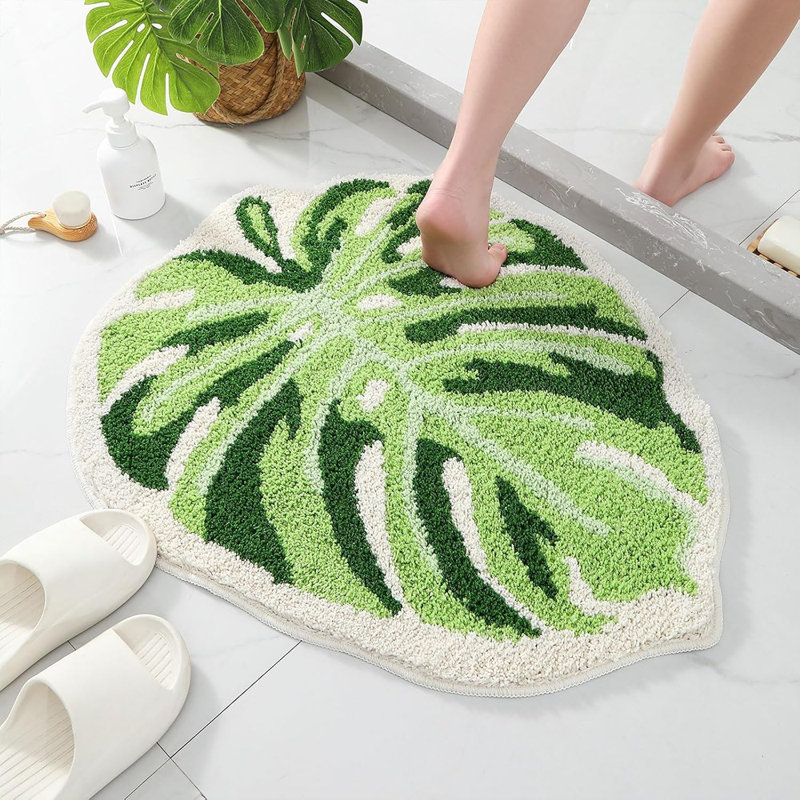 Tapis pour salle de bain Green Leaf