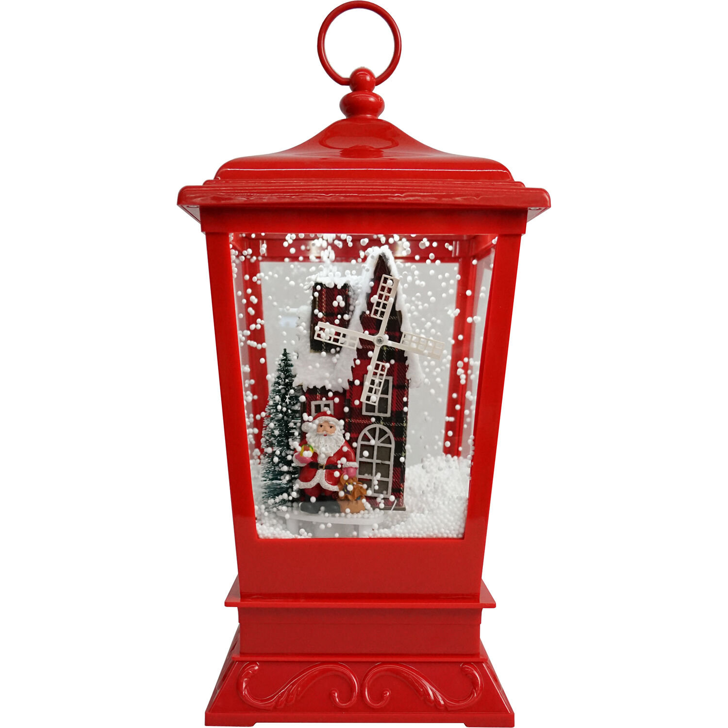 Fraser Hill Farm Musical Tabletop Lantern with Santa and Windmill | Wayfair